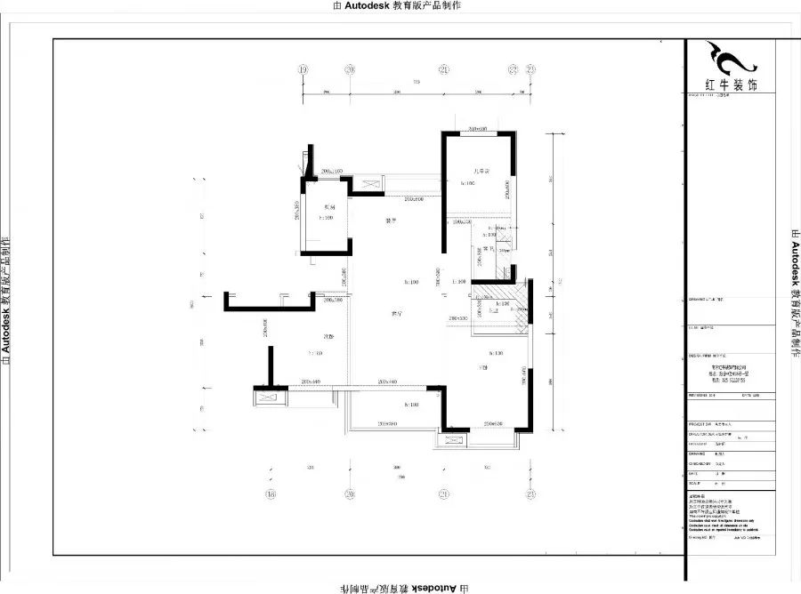紅牛裝飾--星河天賦118㎡C戶型解析02戶型點(diǎn)評_原始結(jié)構(gòu)圖