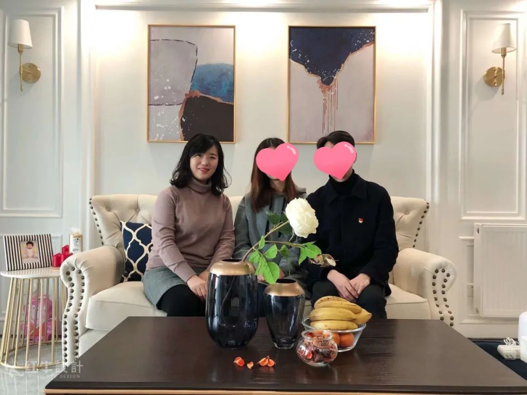 85后夫婦的美式輕奢家，起名“海藍(lán)之謎”！01設(shè)計師與業(yè)主的合照