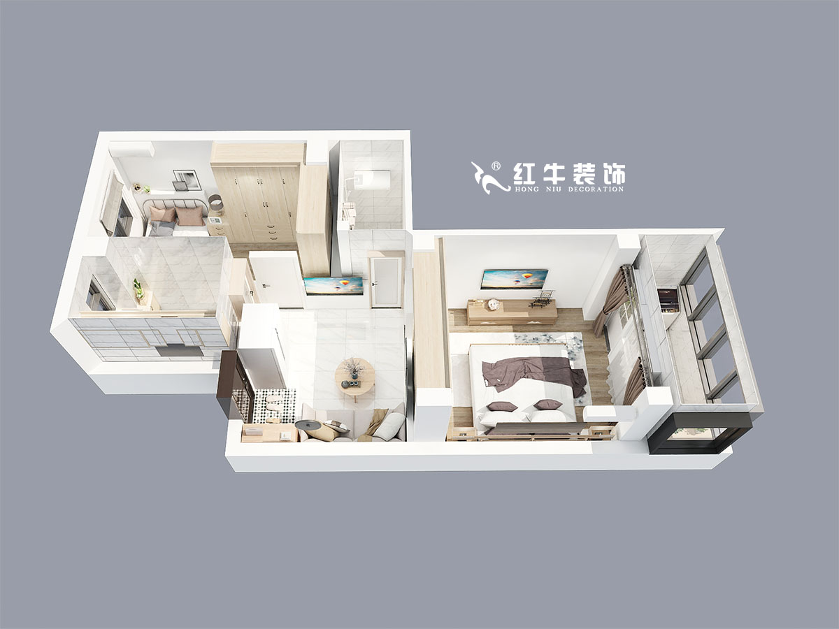 張桐瑋_泰倉巷8號(hào)203室-47㎡-北歐風(fēng)格00鳥瞰圖