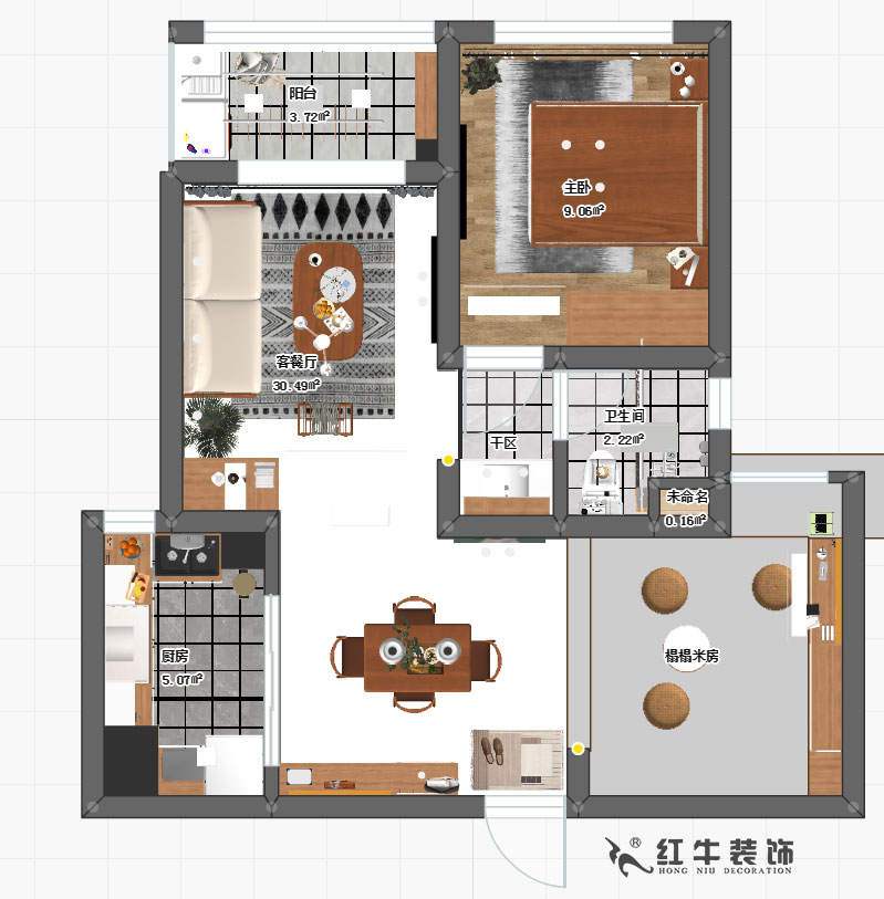 陶陽(yáng)_萬(wàn)達(dá)東坊4-803-73㎡-現(xiàn)代輕奢風(fēng)格_2室2廳1衛(wèi)_成品家￥9