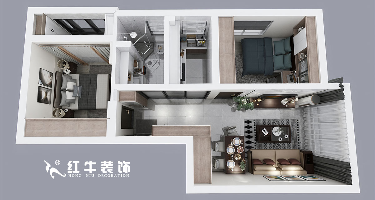 陶陽(yáng)_萬(wàn)達(dá)東坊4-101-70㎡-現(xiàn)代輕奢風(fēng)格00鳥(niǎo)瞰圖