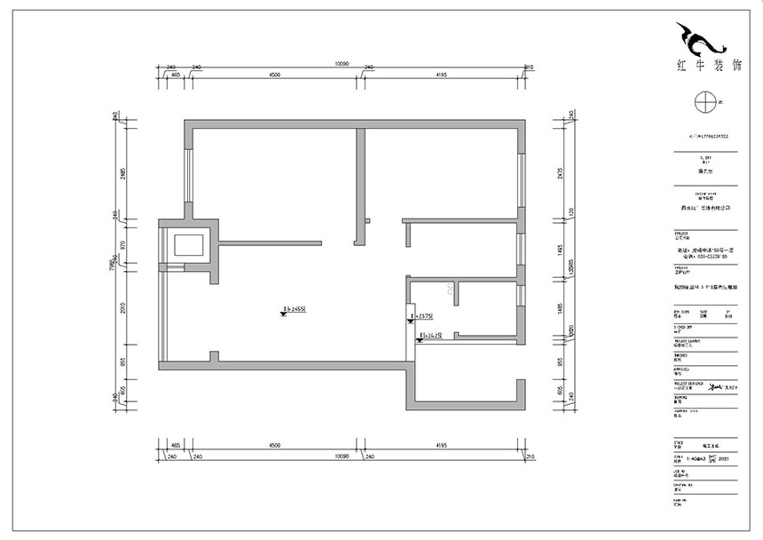 朱明琪_紫楊佳園24-3-910-87㎡-現(xiàn)代簡約風格_2室2廳1衛(wèi)（新房裝修）_成品家￥120000_全包10萬00_01原始結(jié)構(gòu)圖