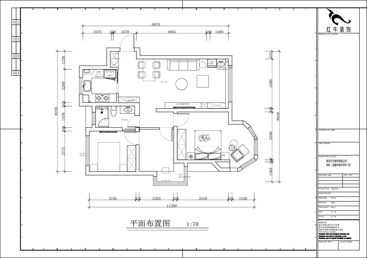蔣?。心鲜兰o雅苑二期4-504-93㎡-現(xiàn)代簡約風格｜3室1廳1衛(wèi)｜毛坯房裝修｜定制家｜全包12萬｜00_02平面布置圖