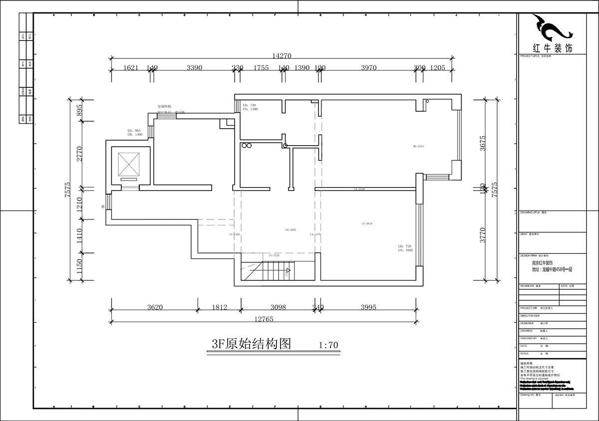 蔣琛｜泰山魯能七號院6-205-280㎡-現代簡約風格｜復式｜4室2廳3衛(wèi)｜毛坯裝修｜定制家｜全包40萬｜00_02二層原始結構圖