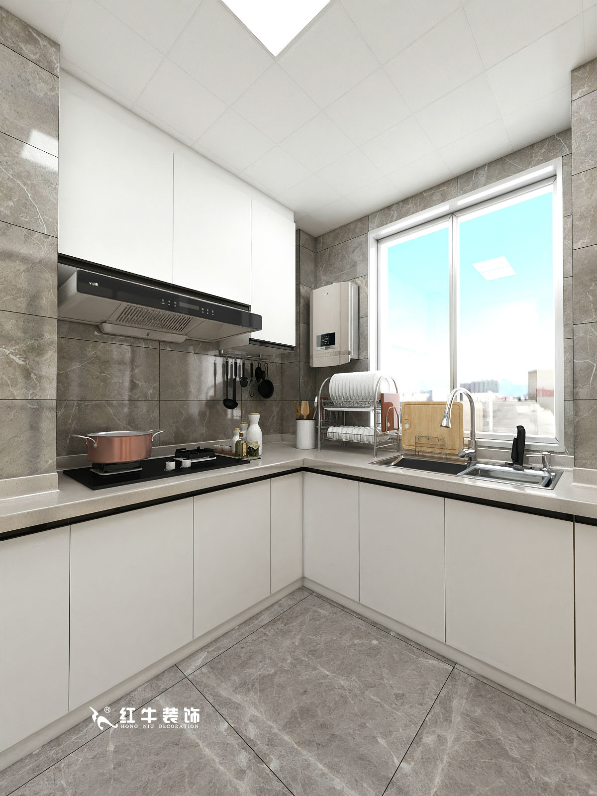 顧娟_金地都會意境118㎡現(xiàn)代風(fēng)格--弧形沙發(fā)設(shè)計，獨特有創(chuàng)意！06餐廳設(shè)計_廚房+